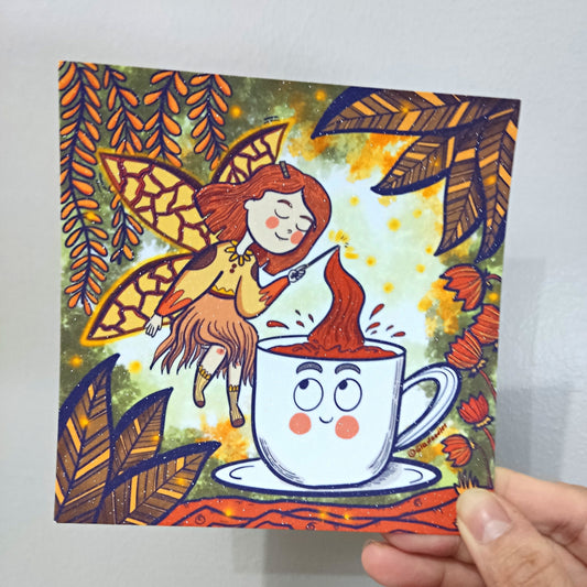 "Coffee Fairy" ART PRINT