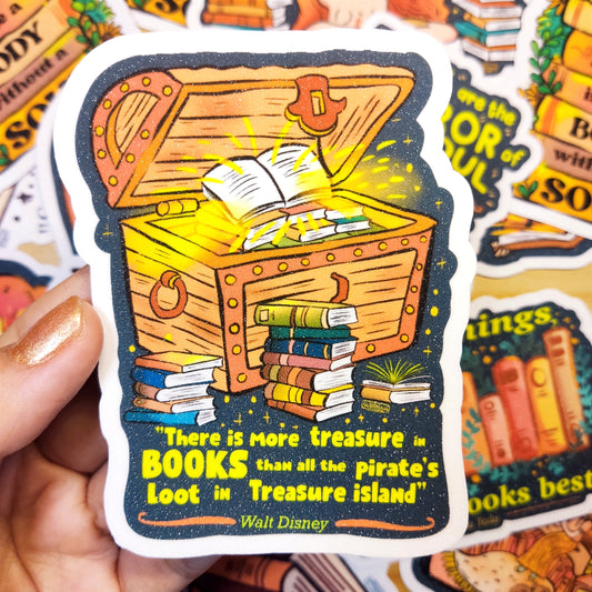 Book Quotes Stickers | Glitter Laminated