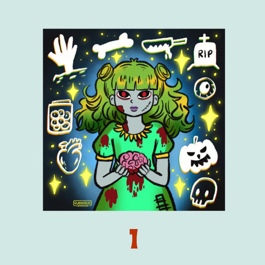 "Halloween Girls" ART PRINT