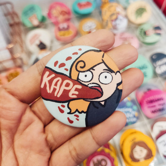 "KAPE Bespren Aly" Button Pin (Matte)| 1.75 Inches