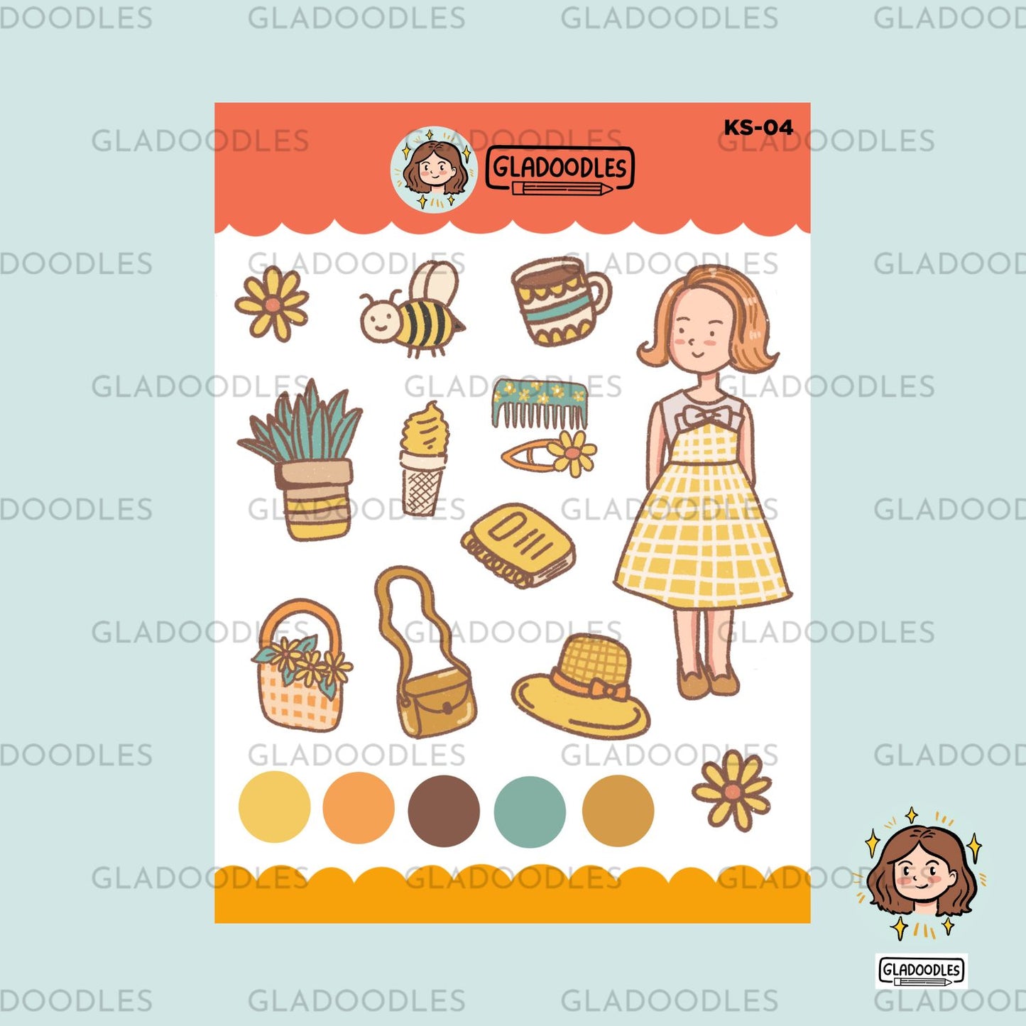 Fashionista Girls Sticker Sheet