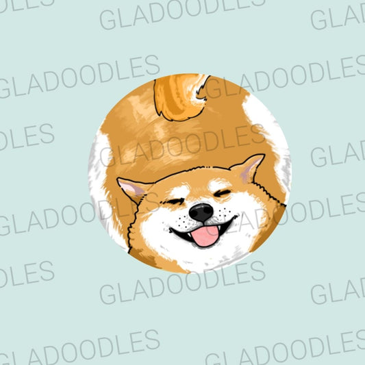 Dogs Button Pin ( Matte) - Art by EDS | 1.75 Inches