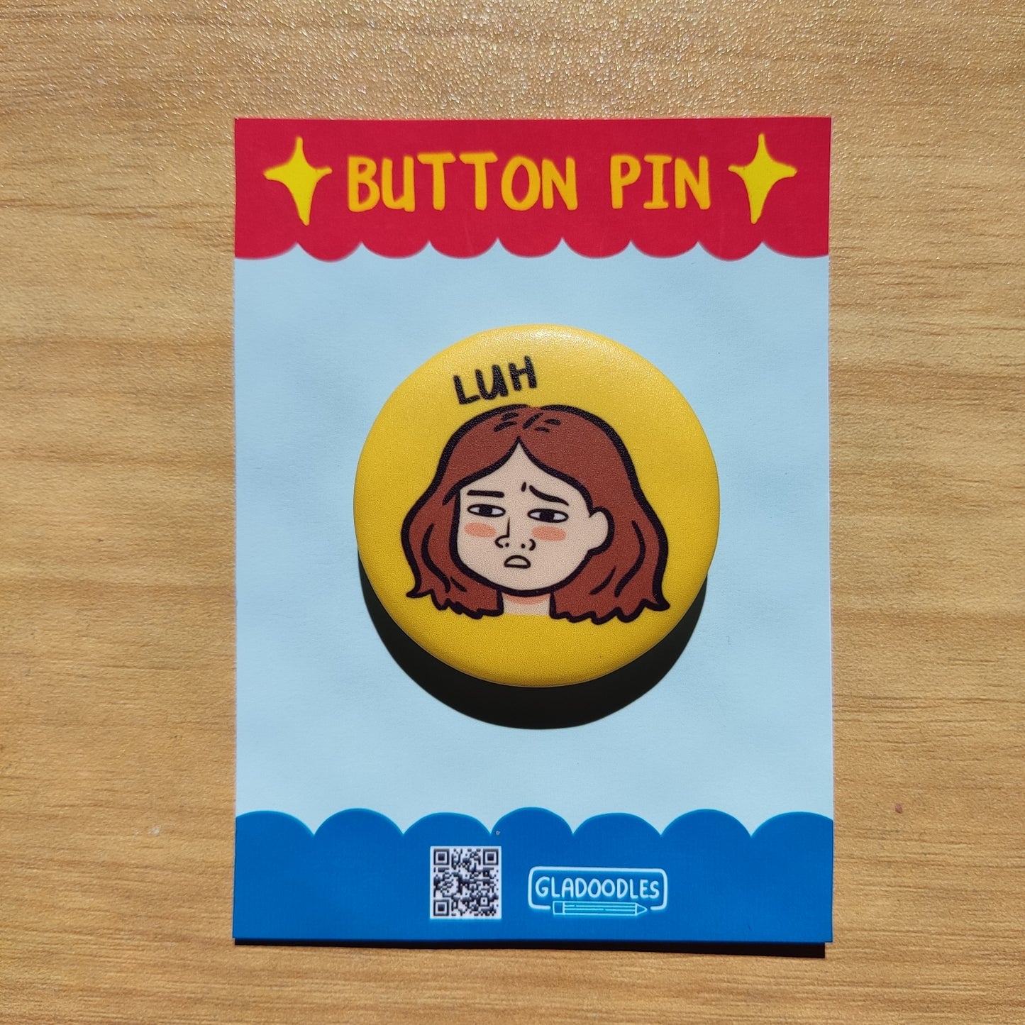 Luh Button Pin (Matte) | 1.75 Inches