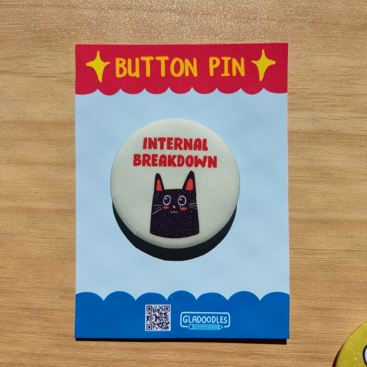 Internal Breakdown Button Pin (Glitter) | 1.75 Inches