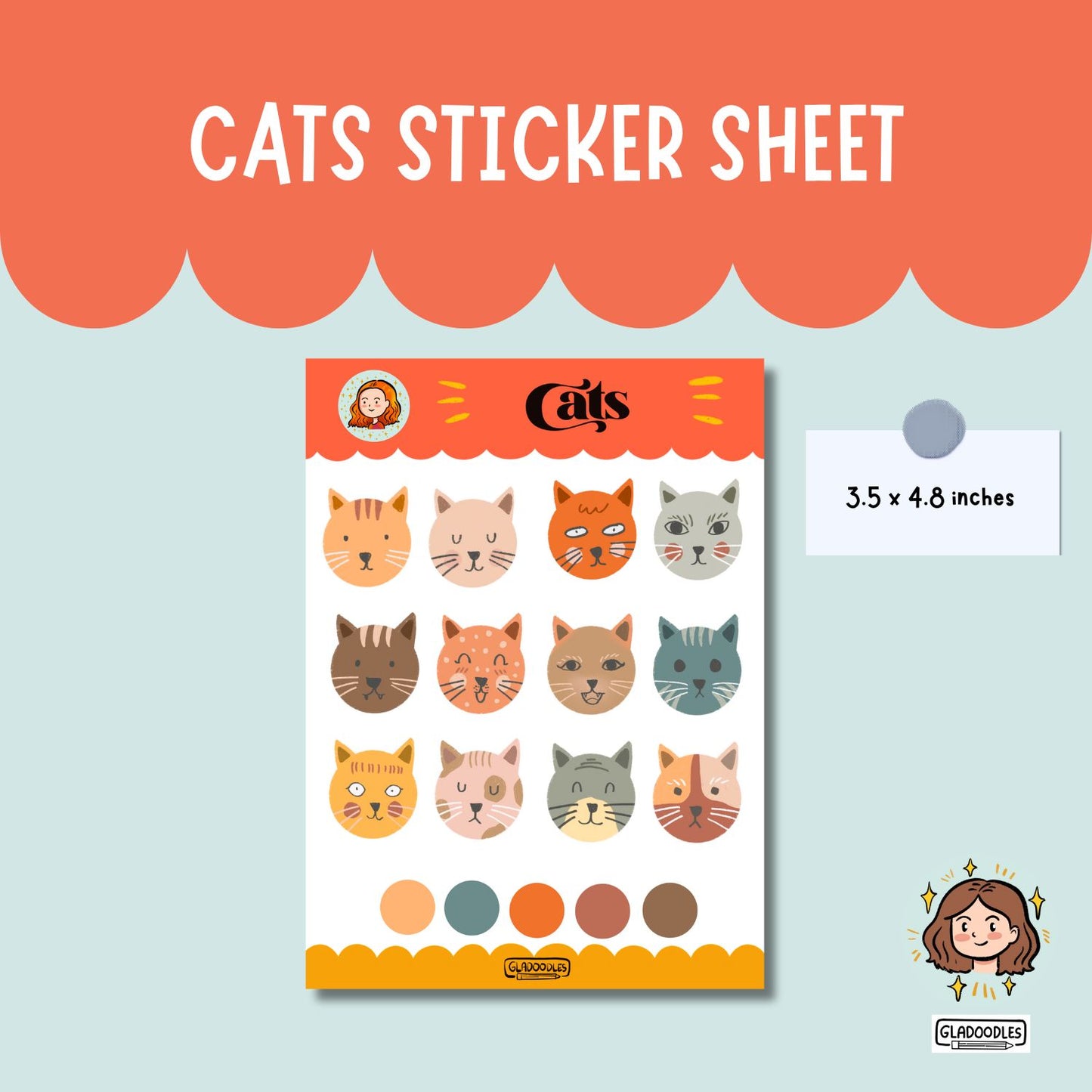 Cats Sticker Sheet