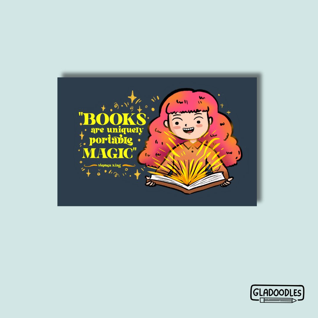 Book Quotes Magnetic Bookmark | Glitter Laminated
