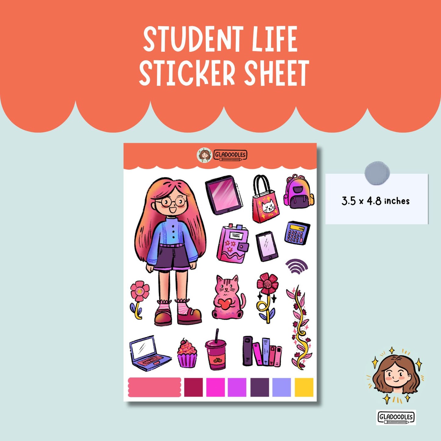 Student Life Sticker Sheet