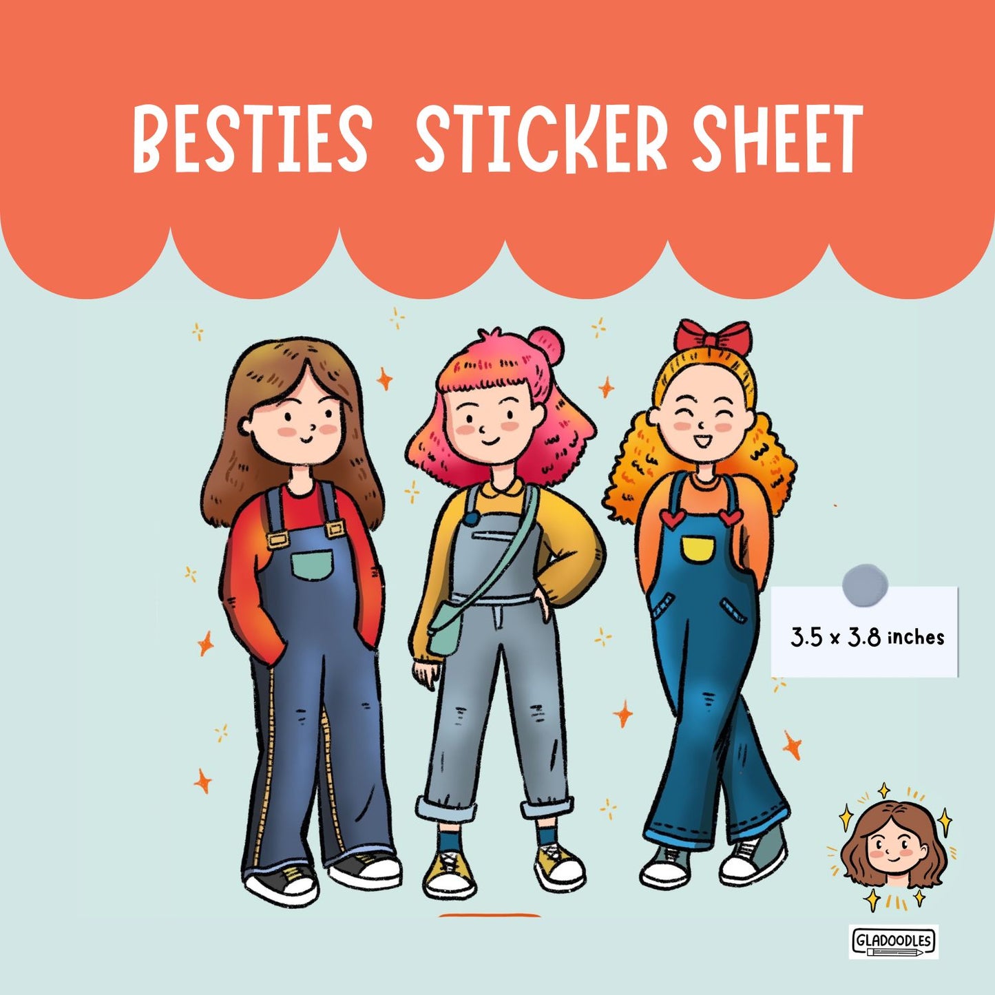 Besties Sticker Sheet
