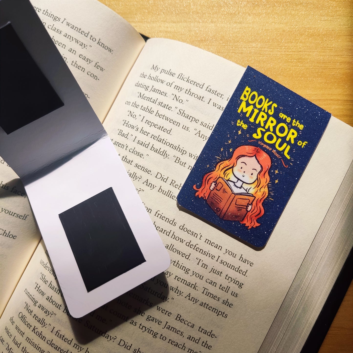 Book Quotes Magnetic Bookmark | Glitter Laminated
