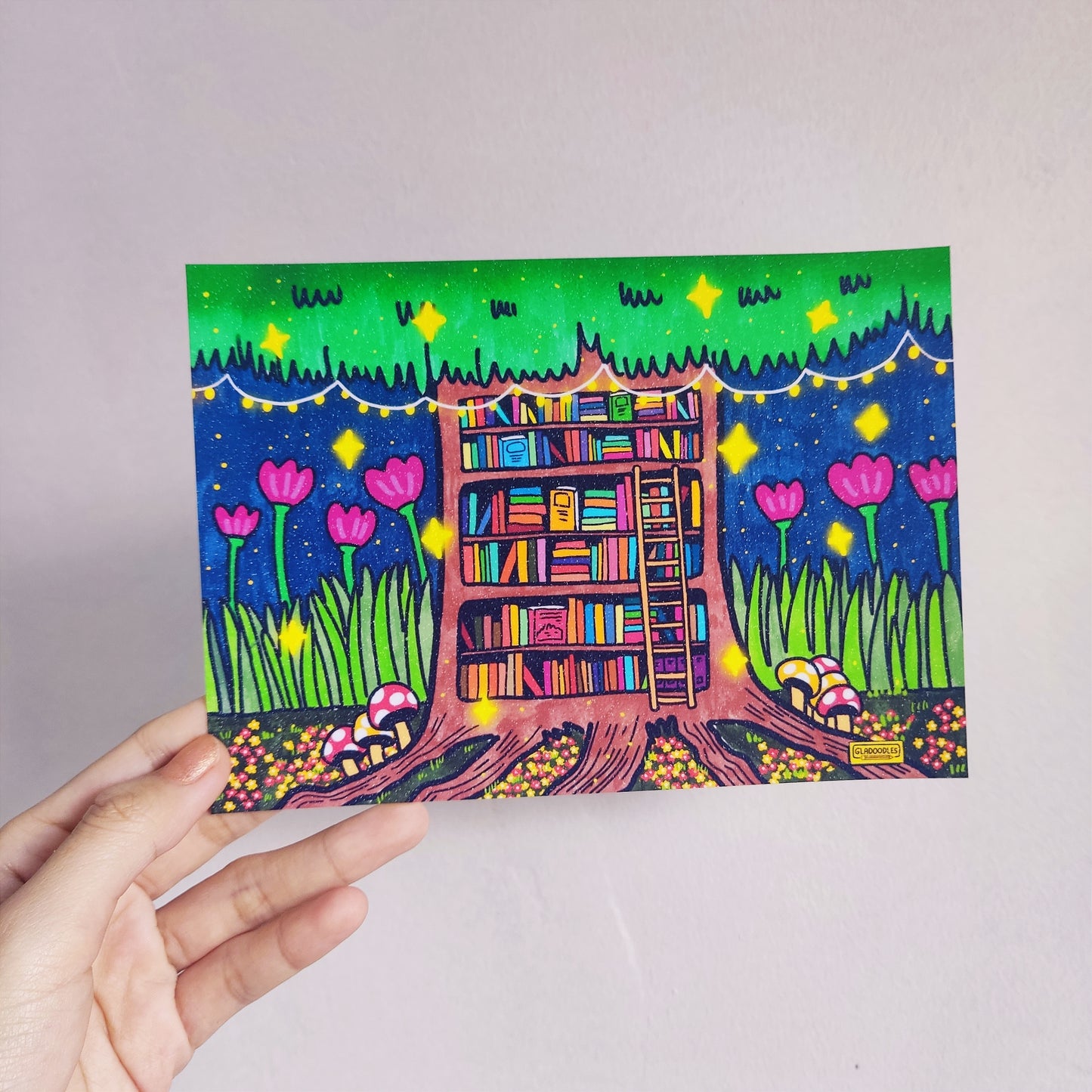 Library in the Woods ART PRINT