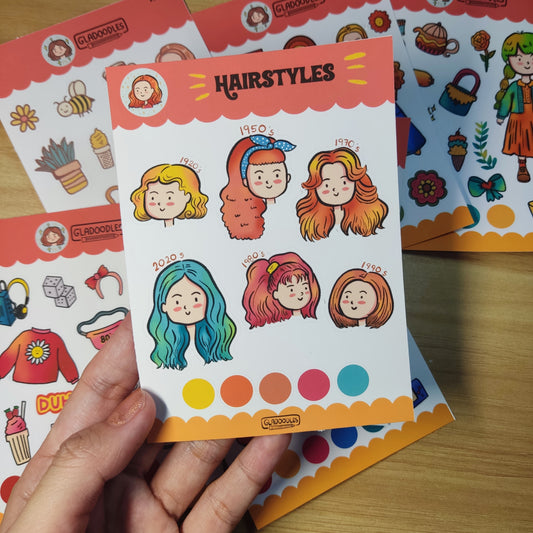 Hairstyles Sticker Sheet