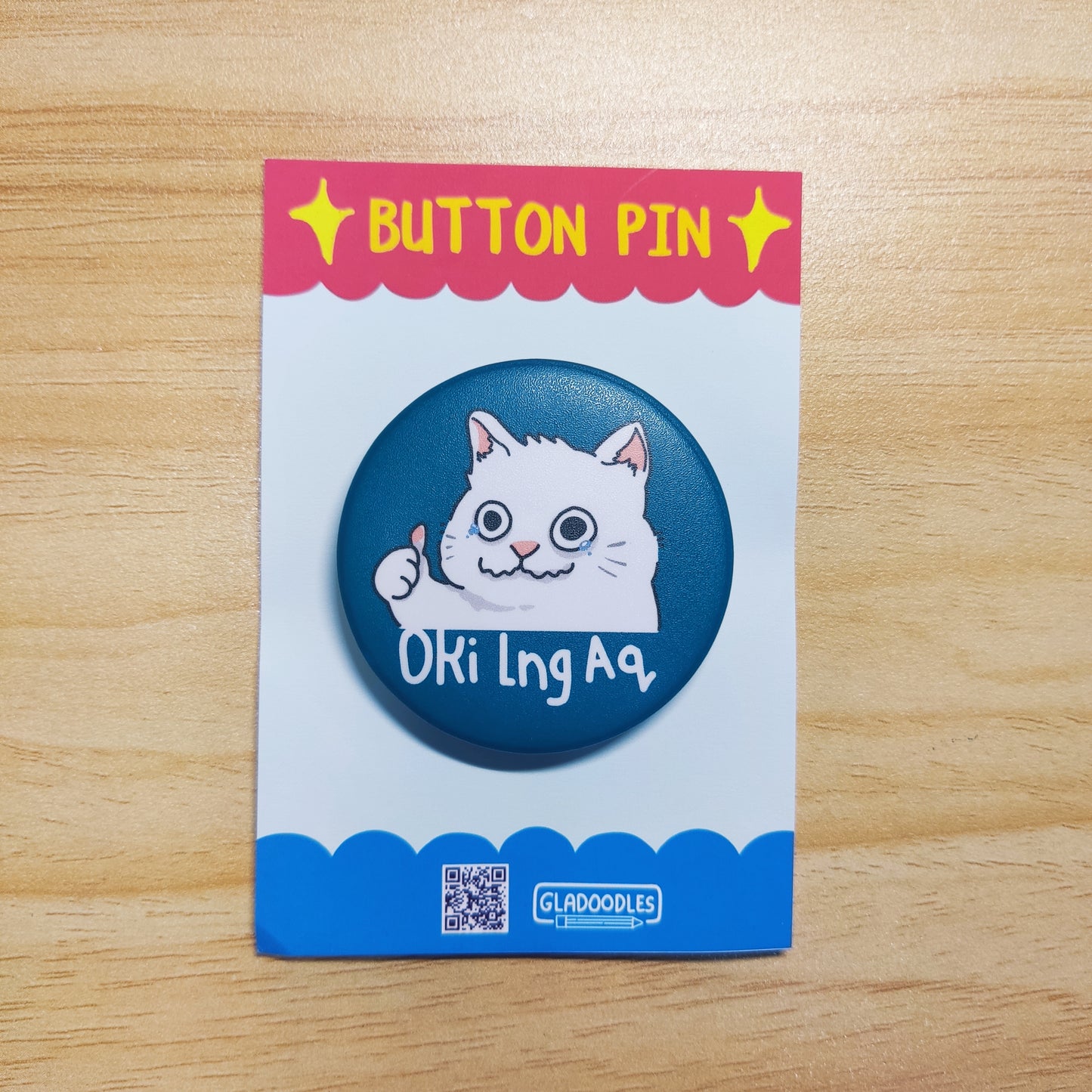 Cats Button Pin ( Matte) - Art by EDS | 1.75 Inches