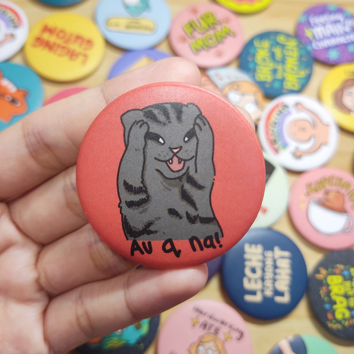 Cats Button Pin ( Matte) - Art by EDS | 1.75 Inches