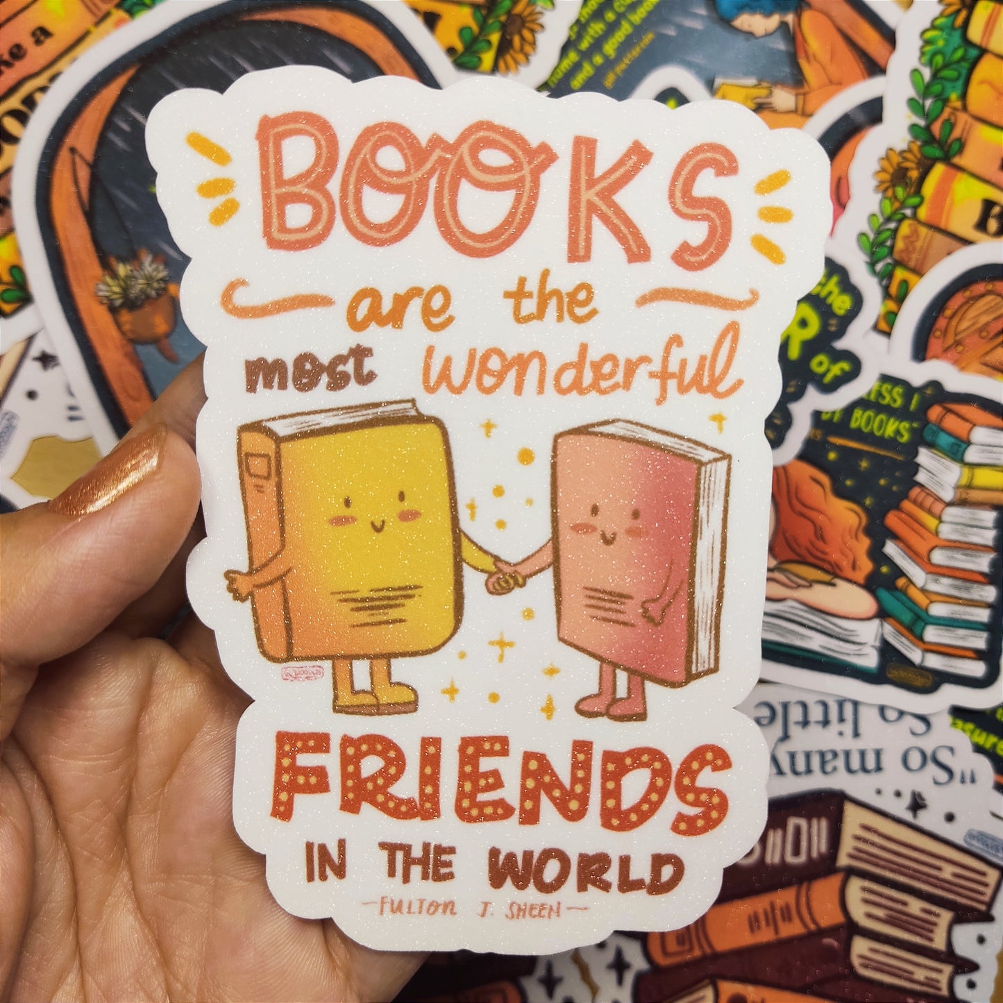 Book Quotes Stickers | Glitter Laminated