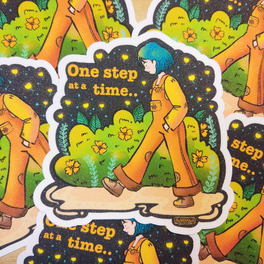 "One Step at a Time" Sticker
