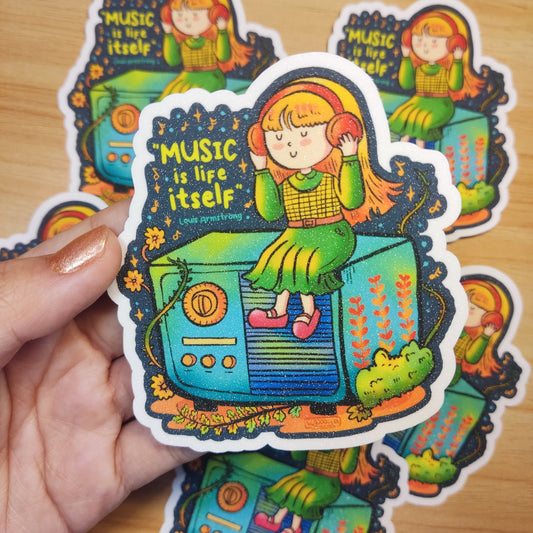 "Music is Life Itself" Sticker