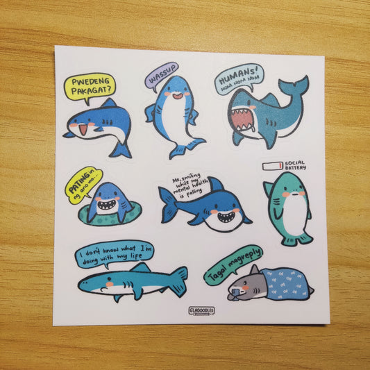 Sharks  Sticker Sheet
