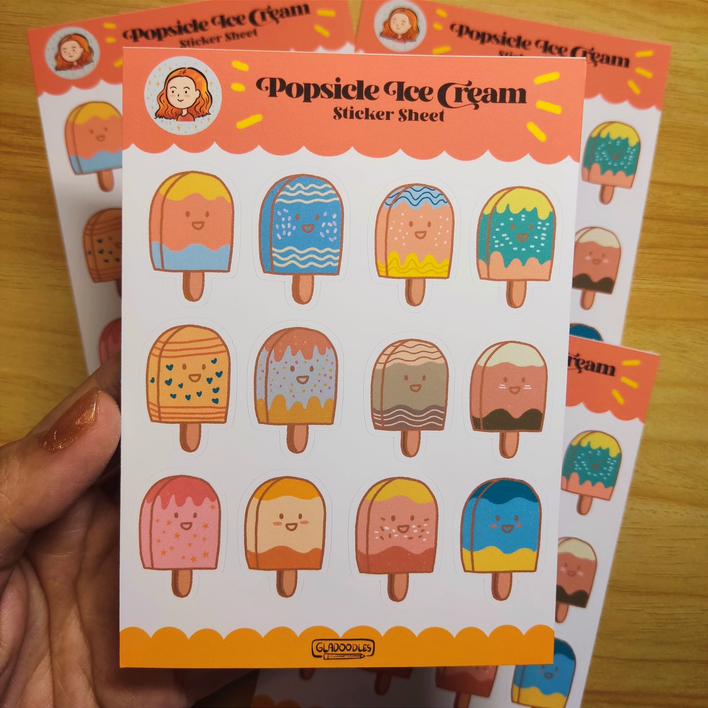 Popsicle Ice Cream Sticker Sheet