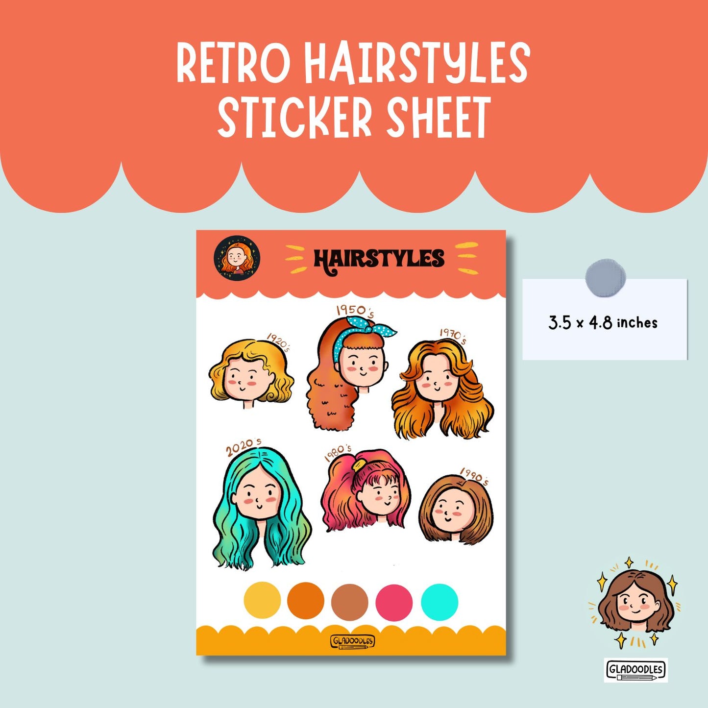 Hairstyles Sticker Sheet