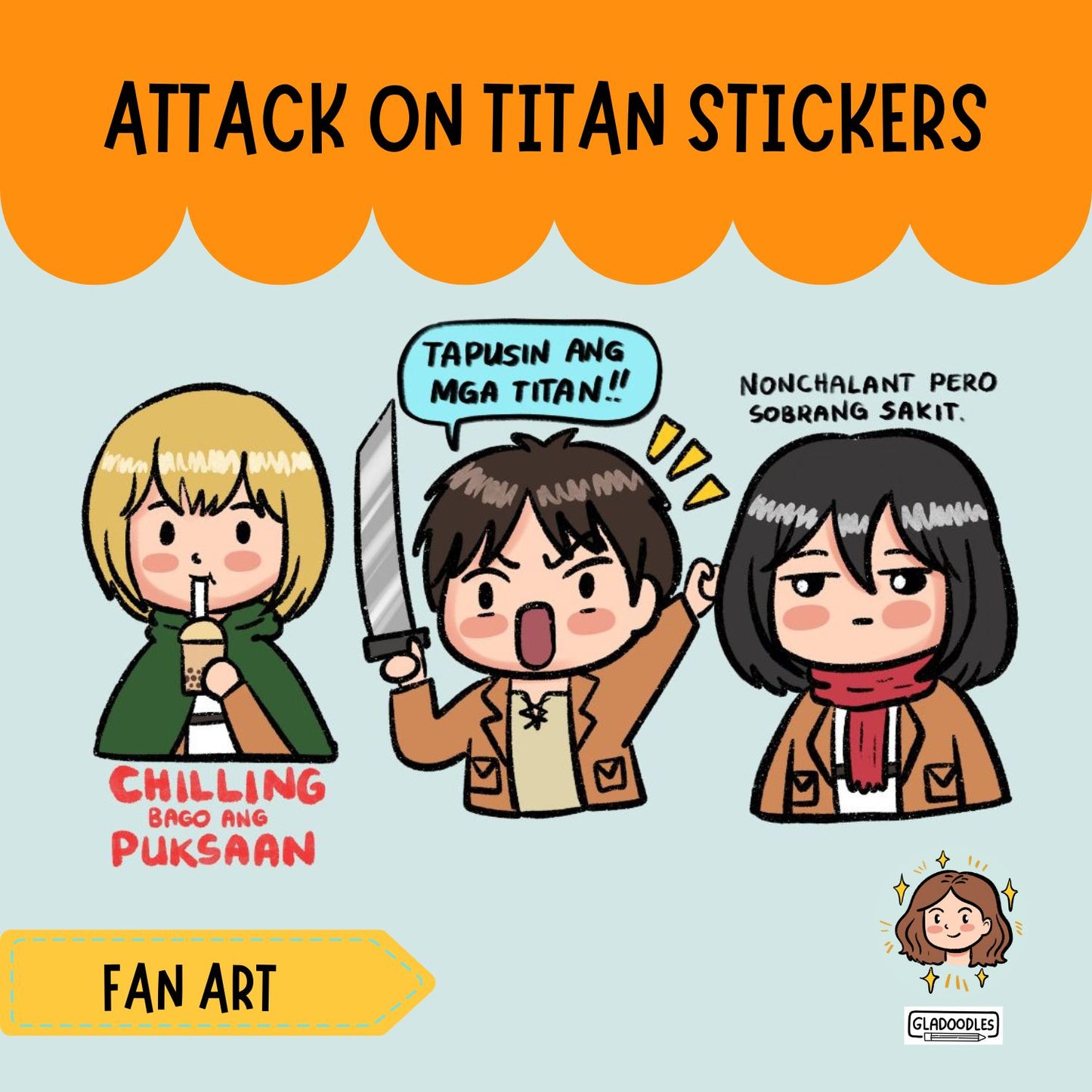 Attack on Titan Stickers | Anime Fan Art