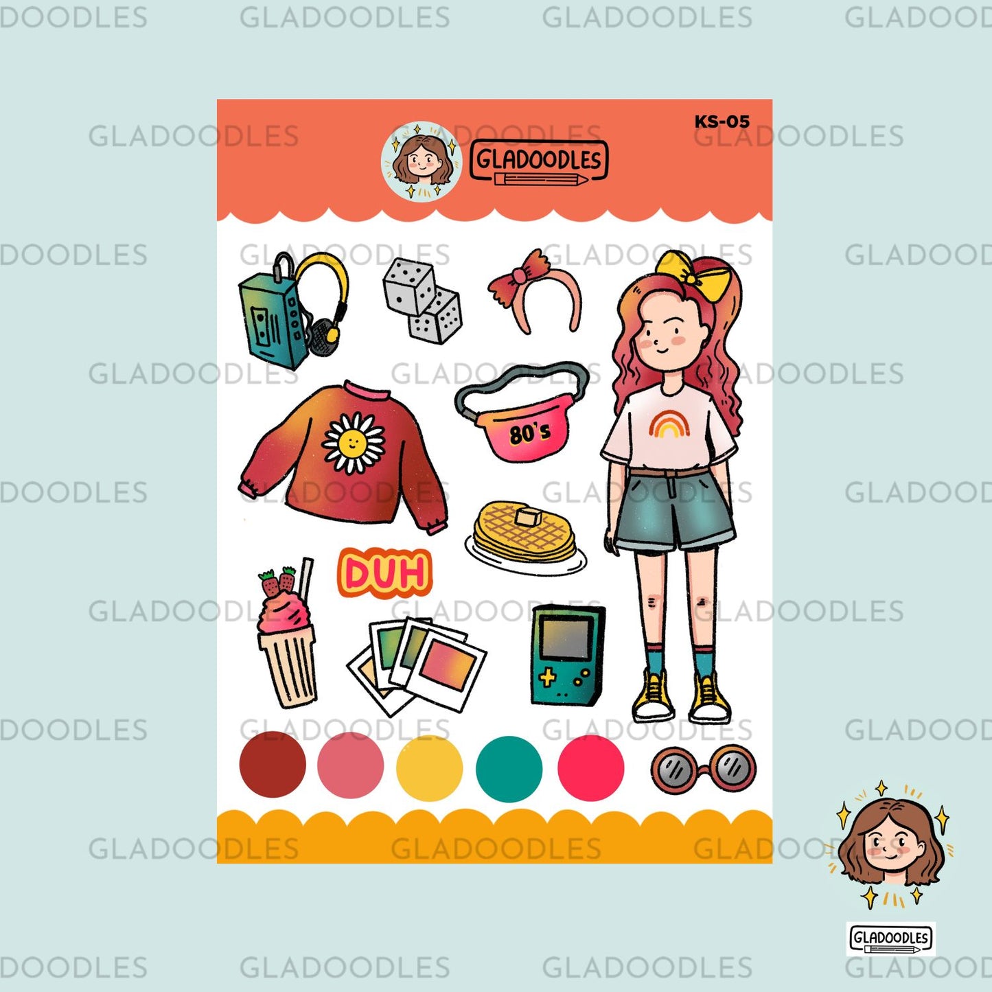 Fashionista Girls Sticker Sheet