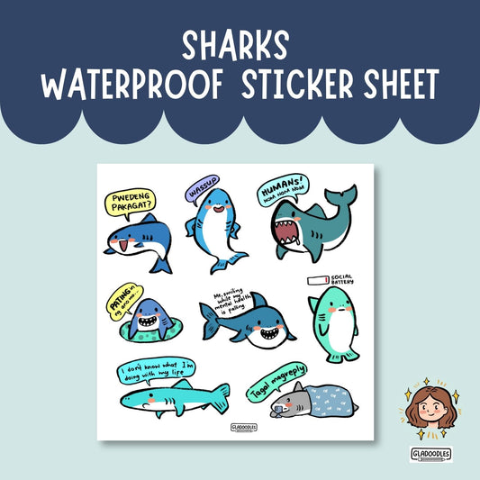 Sharks  Sticker Sheet