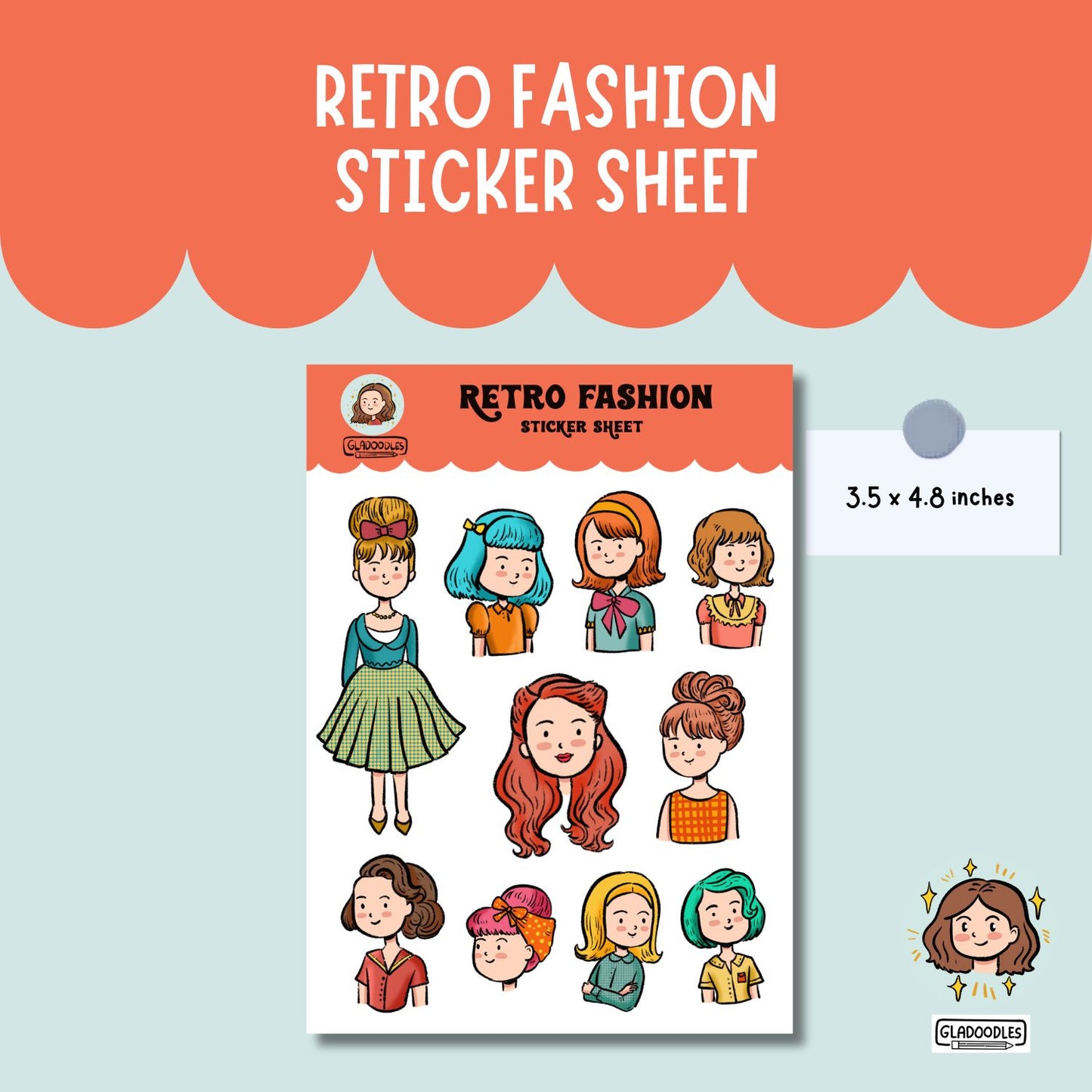 Retro Fashion Stickers