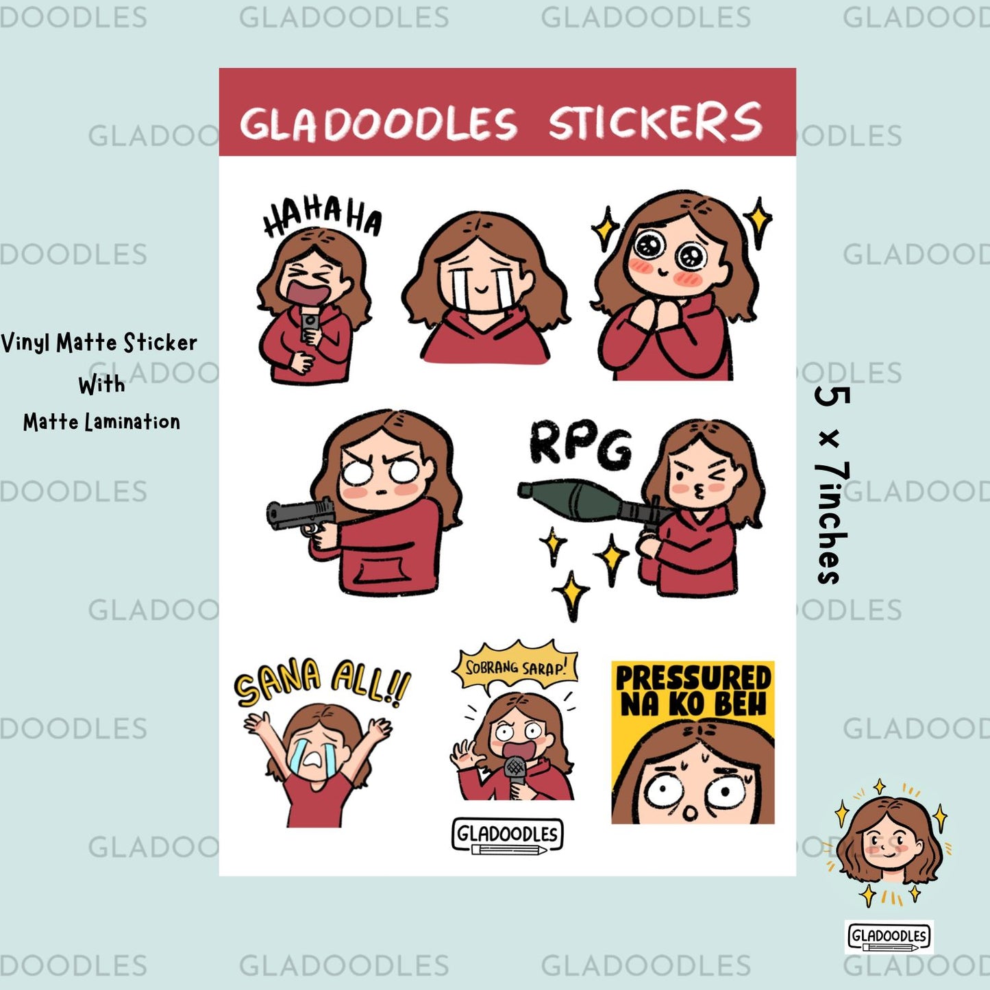 Gladoodles Sticker Sheets