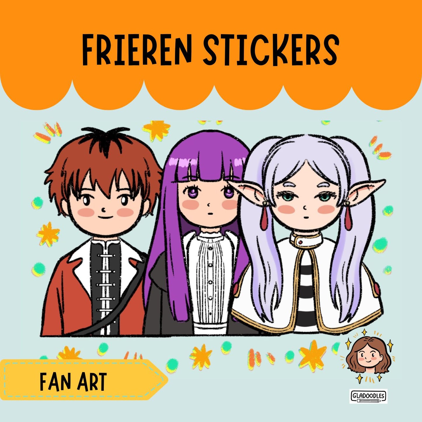 Frieren Stickers | Anime Fan Art