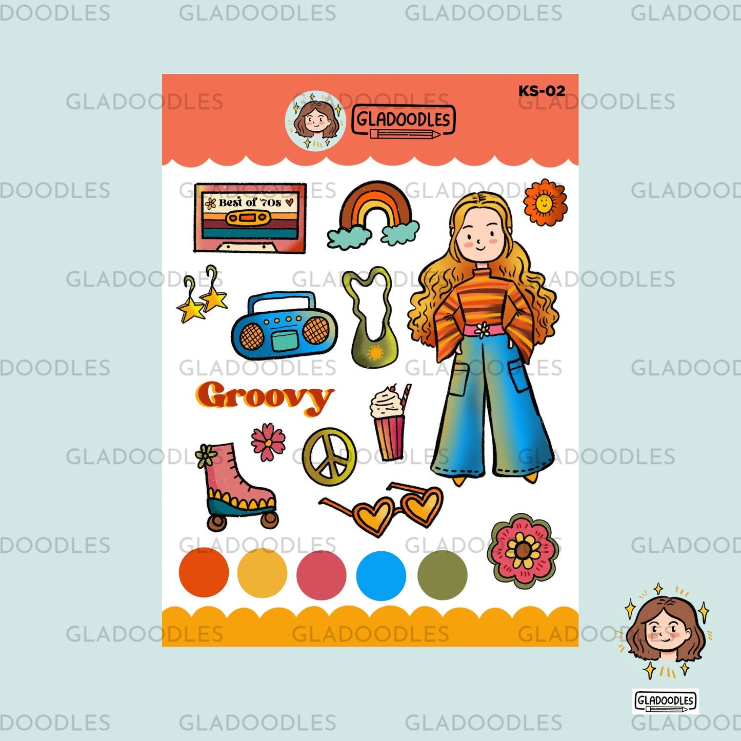 Fashionista Girls Sticker Sheet