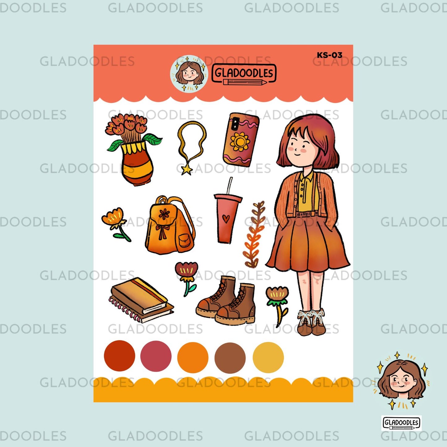 Fashionista Girls Sticker Sheet