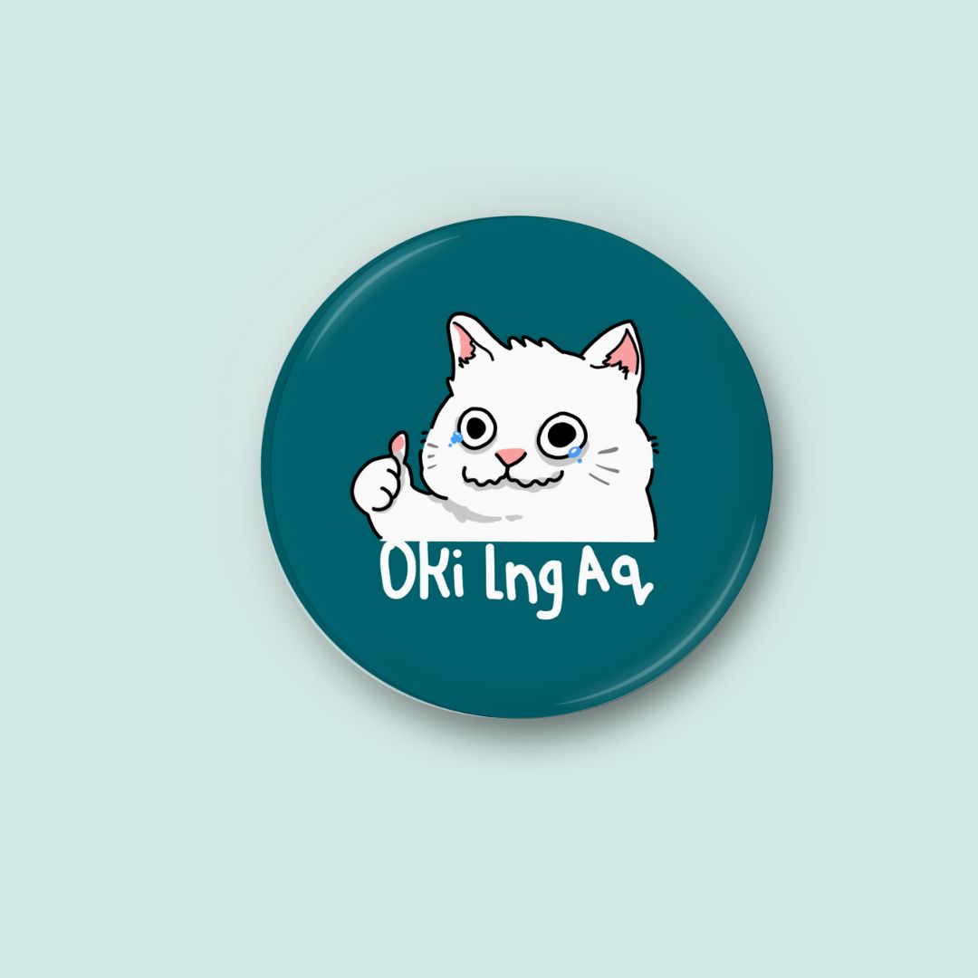 Cats Button Pin ( Matte) - Art by EDS | 1.75 Inches