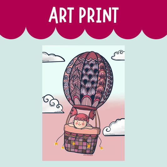 "Up Up and Away" ART PRINT