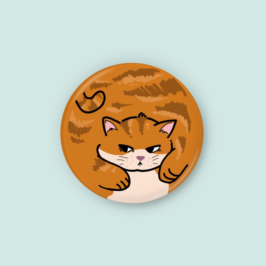 Cats Button Pin ( Matte) - Art by EDS | 1.75 Inches