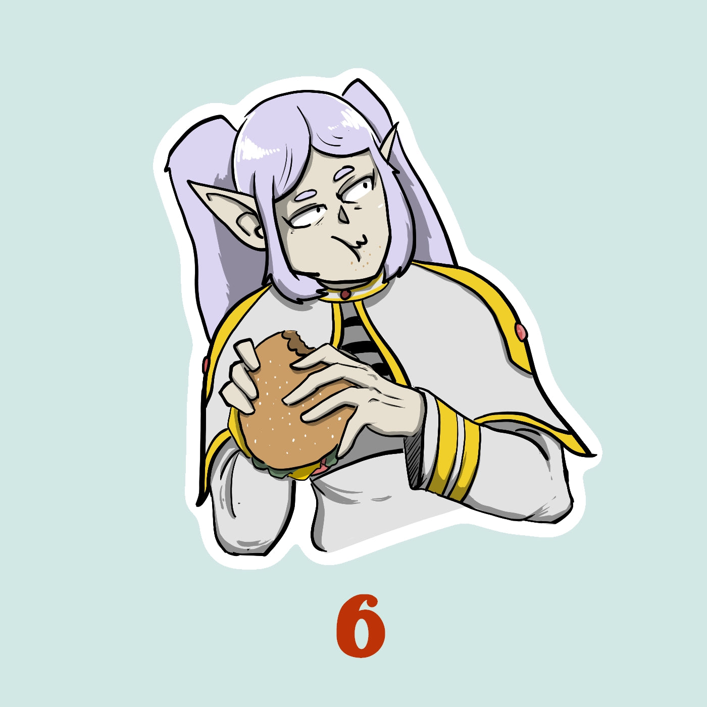 Frieren Stickers | Fan Art by Eds