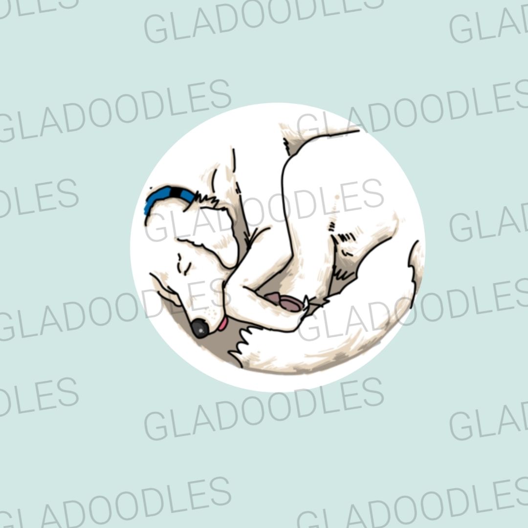 Dogs Button Pin ( Matte) - Art by EDS | 1.75 Inches