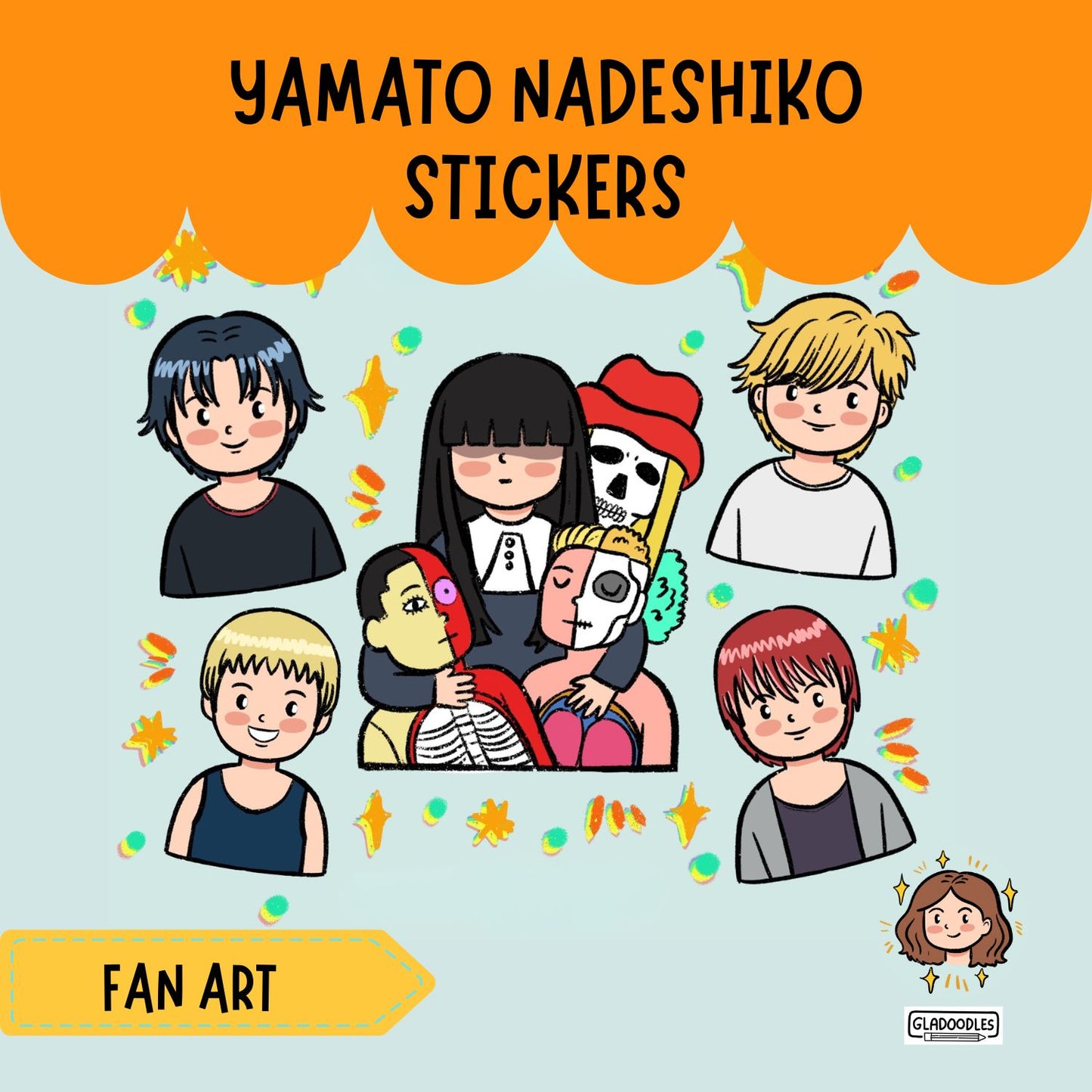 Yamato Nadeshiko Stickers | Anime Fan Art