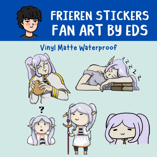 Frieren Stickers | Fan Art by Eds