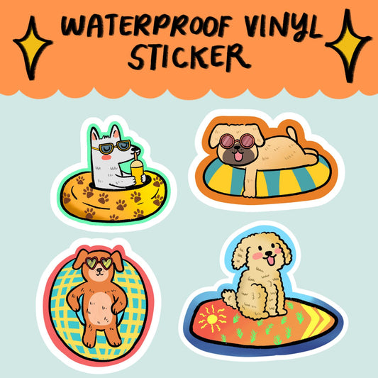 Summer Dogs Sticker