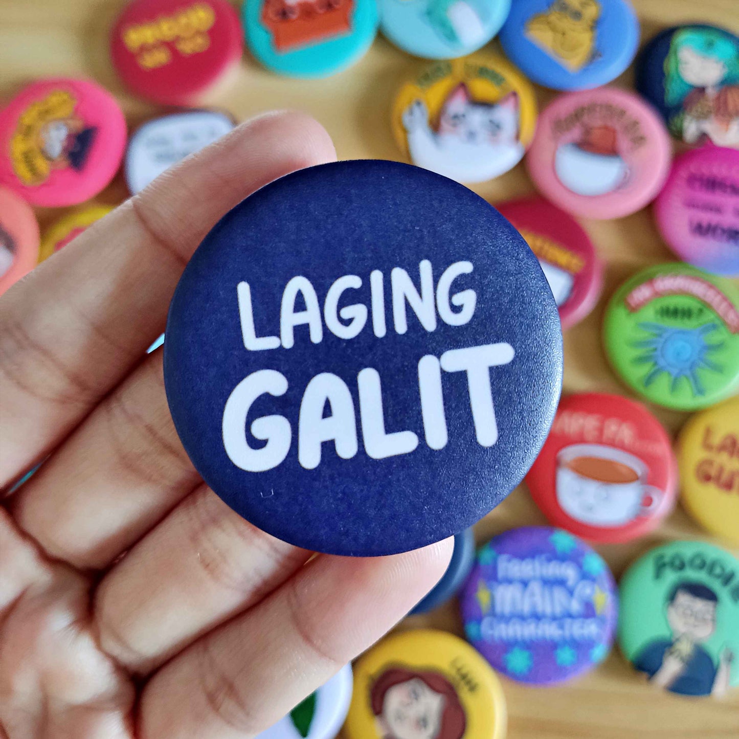 Laging Galit Button Pin (Matte) | 1.75 Inches