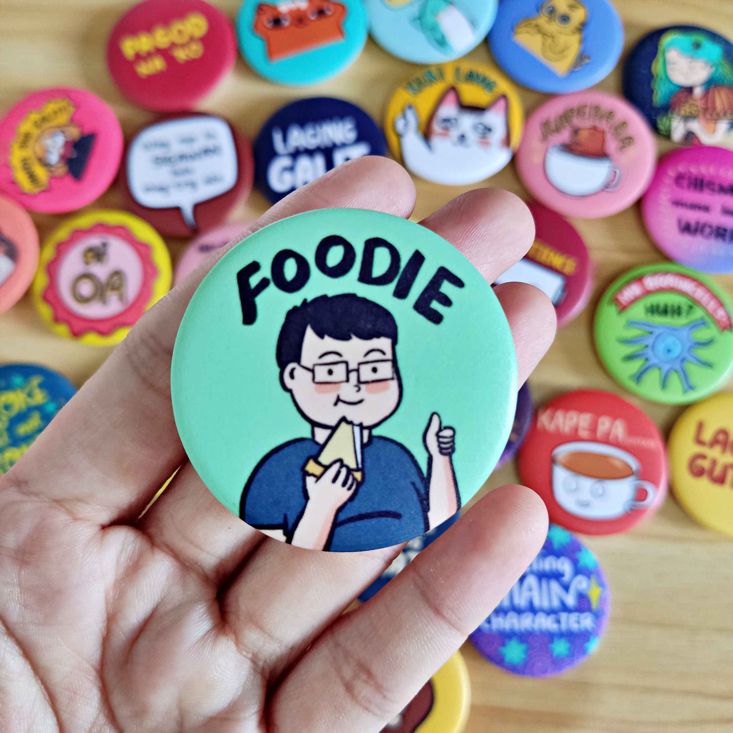 Foodie  Button Pin (Matte) | 1.75 Inches
