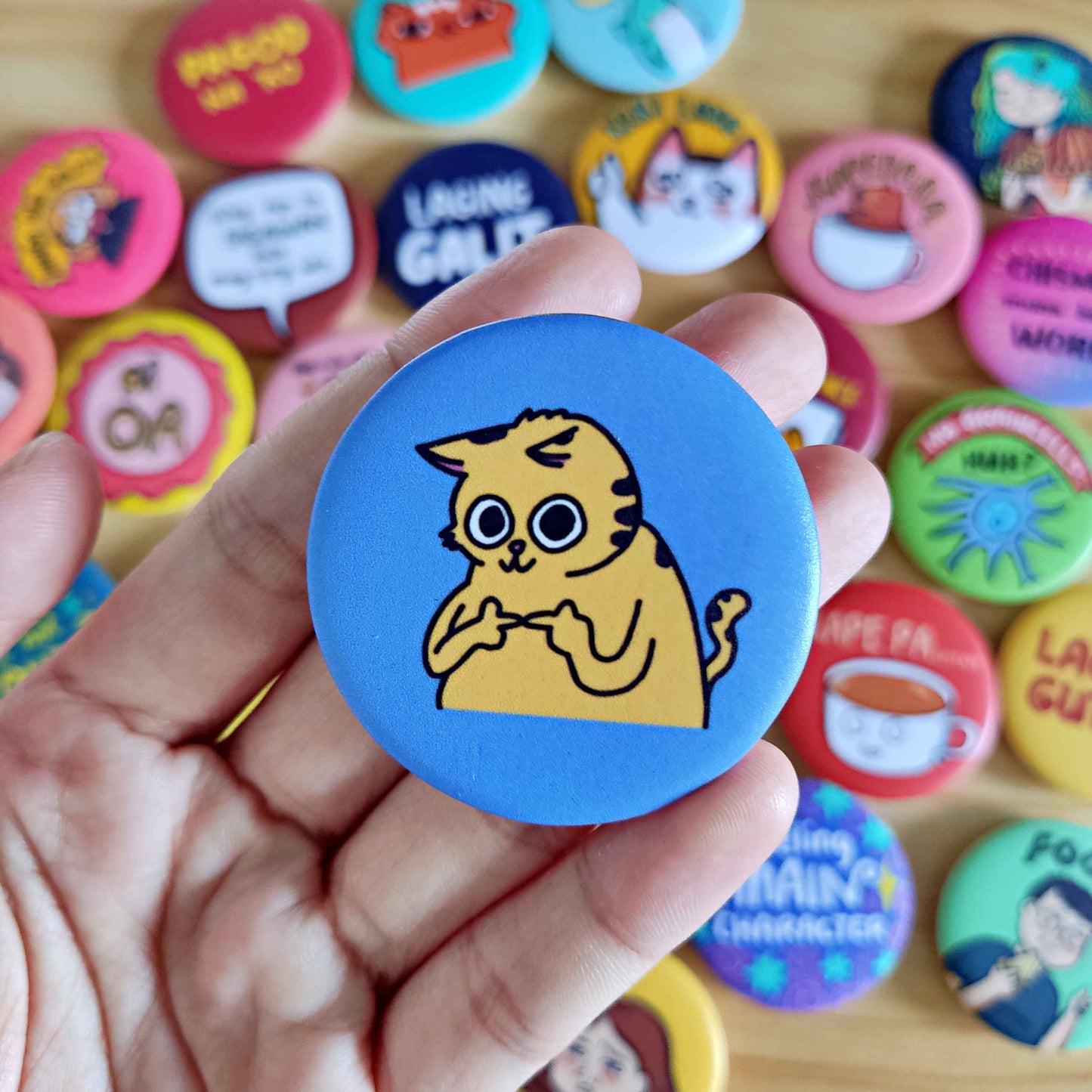 Cats Button Pin ( Matte) - Art by EDS | 1.75 Inches
