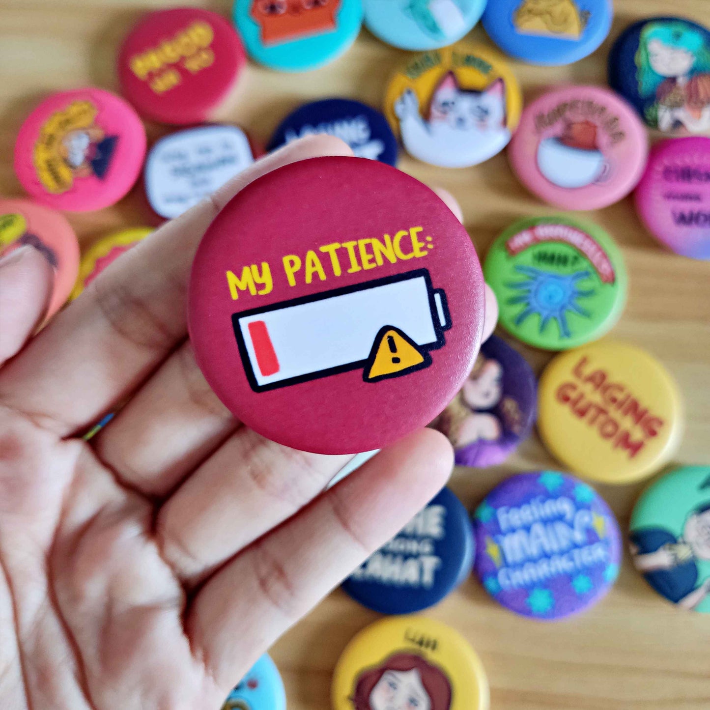 My Patience: Button Pin (Matte) | 1.75 Inches