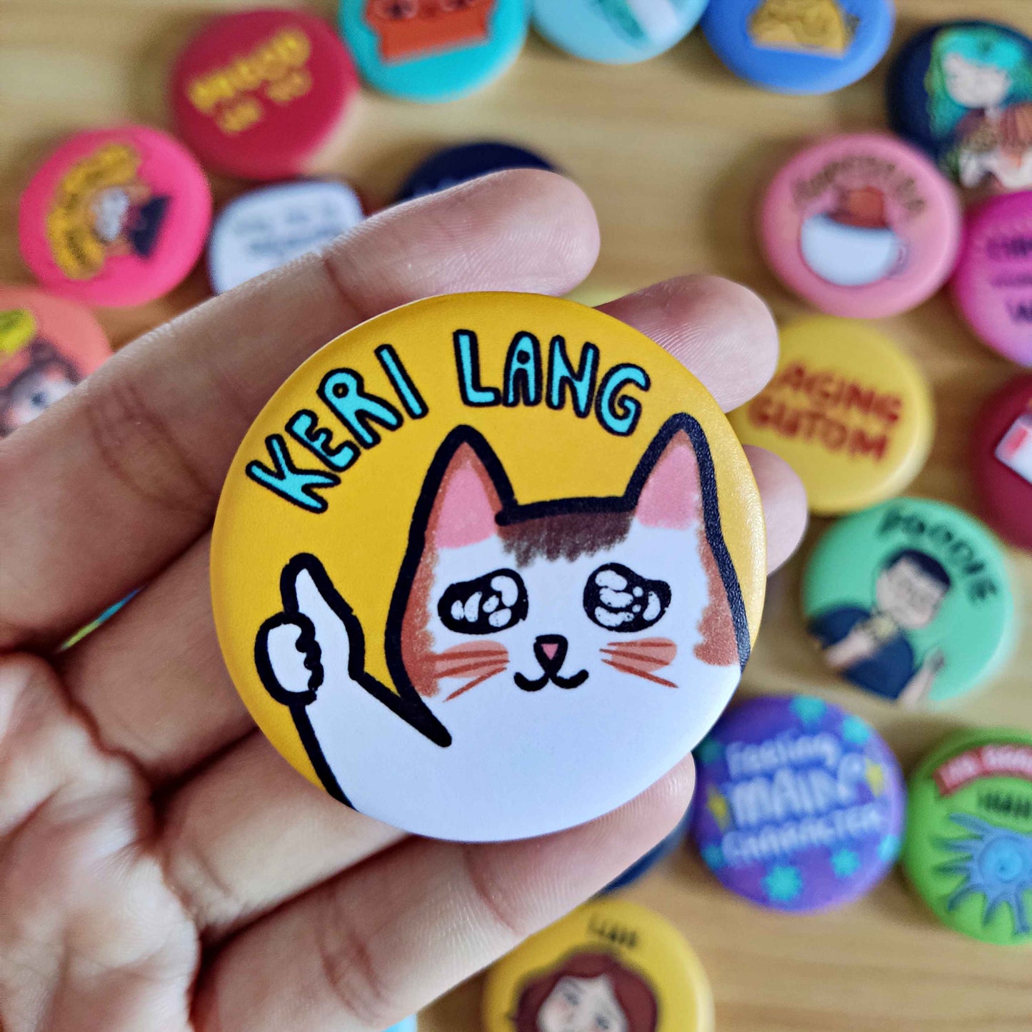 Keri lang  Button Pin (Matte) | 1.75 Inches