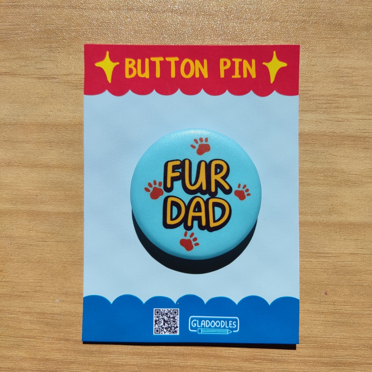 FurMom and FurDad Button Pin (Matte) | 1.75 Inches