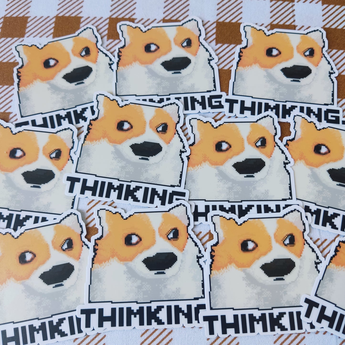"Thimking" Waterproof Sticker | Artwork by Eds