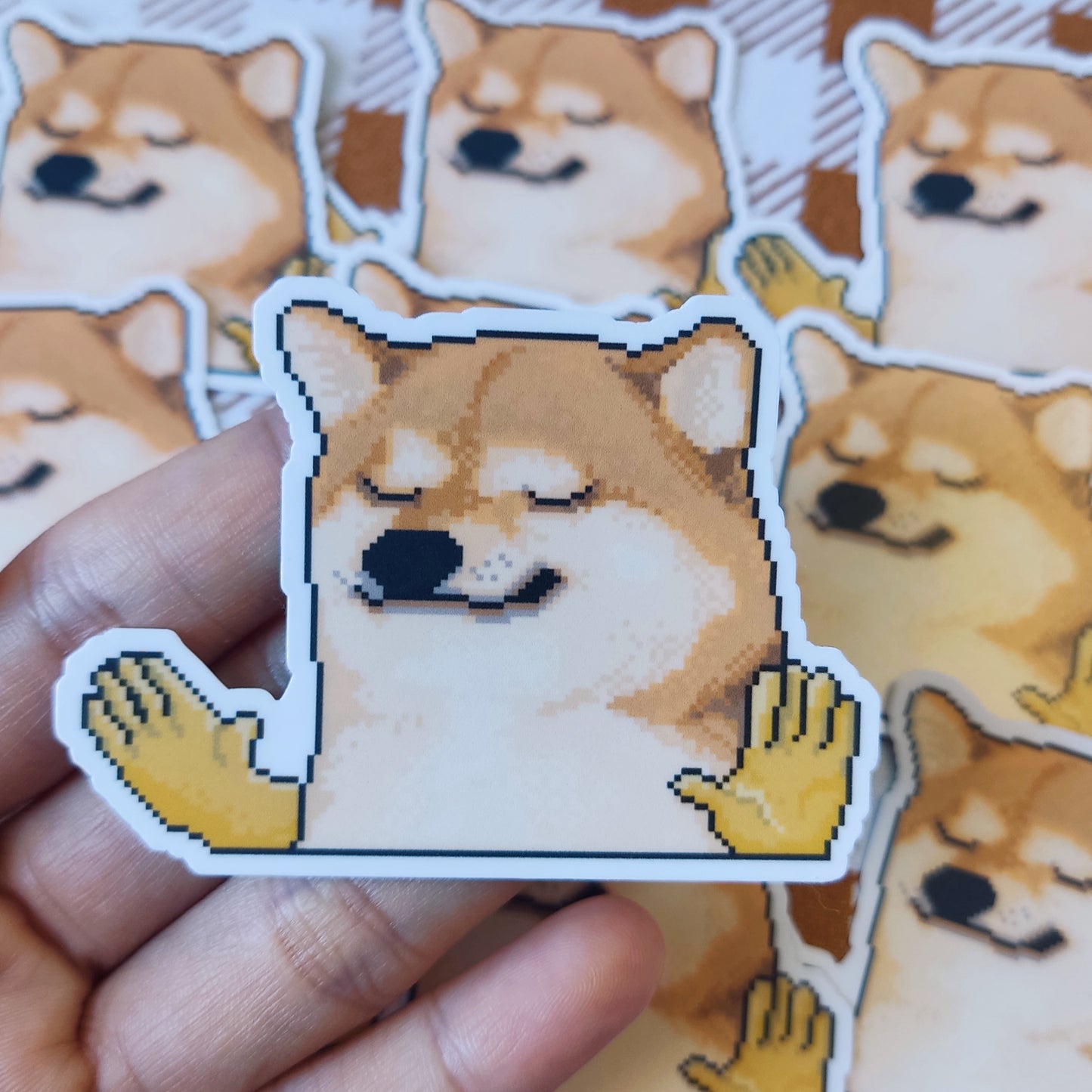 "Doggo" Waterproof Sticker | Artwork by Eds