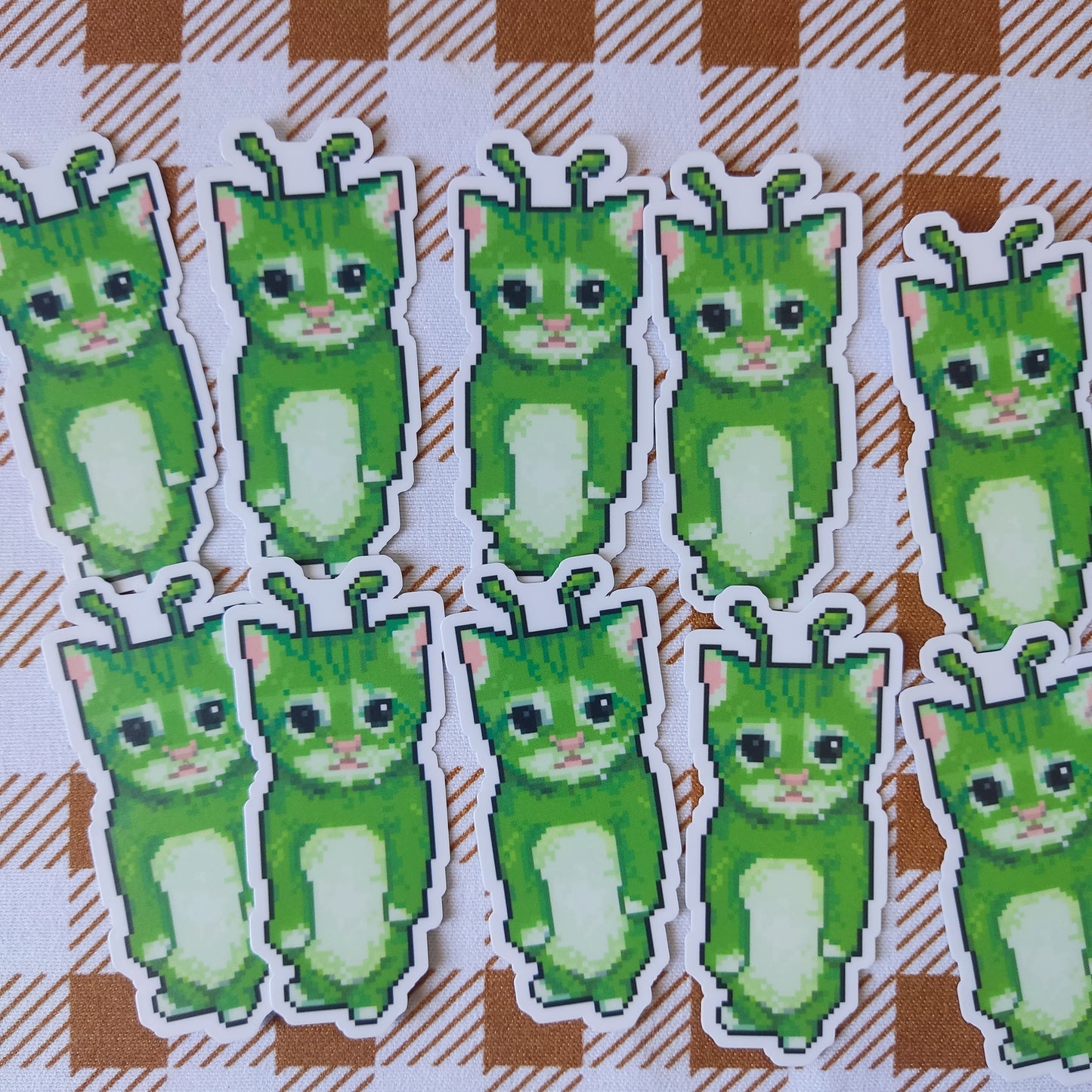 "Alien Cat" Waterproof Sticker | Artwork by Eds
