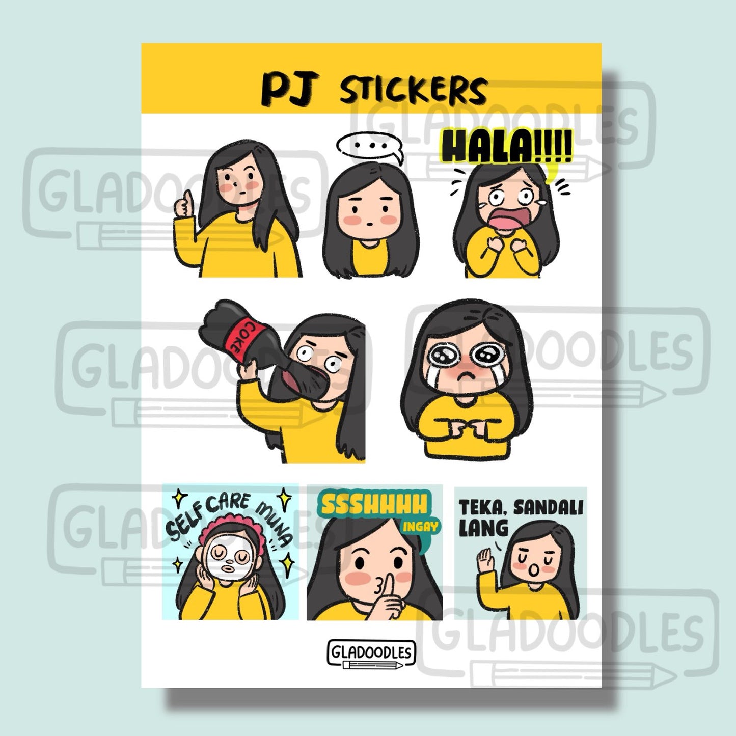 Gladoodles Sticker Sheets