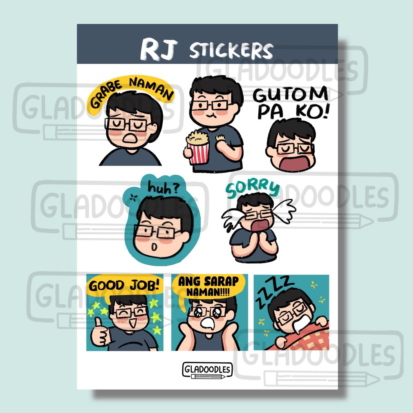 Gladoodles Sticker Sheets